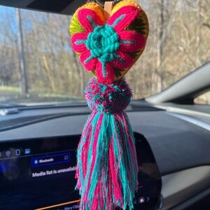 Consuela Multicolor Heart Tassel Accessory Car Charm/bag charm